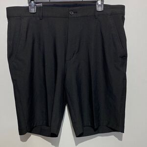Greg Norman Men's Flat Front Chino Shorts In Black Size 36 NWT